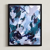 "May" - Art Print in Deep Sea Blue by Katie Craig - Framed