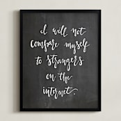 "mantra" - Art Print in Chalkboard by Marabou Design - Framed