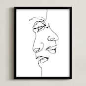 "point of view" - Art Print in charcoal black by R studio - Framed