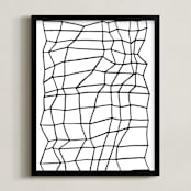 "Planar 1" - Art Print in Black by Jaime Derringer - Framed