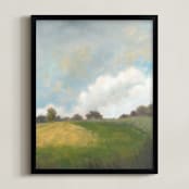 "Summer Path" - Art Print in Summer Green by Stephanie Goos Johnson - Framed