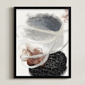 "Additional gradation" - Art Print in Gris gradation by Bethania Lima - Framed