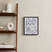 "Ornamental Smile" - Art Print in Violet Blue by Cynthia Oswald - In a Room