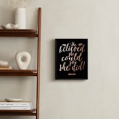 "She Did" - Art Print in black by Mely D Lozano - In a Room
