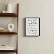 "Every Child is an Artist" - Art Print in Black by Gray Star Design - In a Room