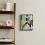 "Skewed Squares" - Art Print in Multicolor by Jane Clark - In a Room