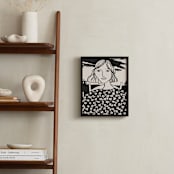 "A girl called Alice" - Art Print in Midnight Black by Lee-Anne Schmidt - In a Room
