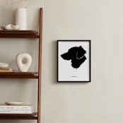 "Pet Silhouette: Custom Print with Text " - Custom Print in Black by Minted - In a Room