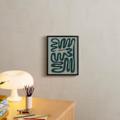 "Squiggly Snake" - Personalized Art Print in Cactus by Jenna Holcomb - In a Room