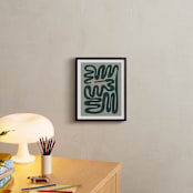 "Squiggly Snake" - Art Print in Cactus by Jenna Holcomb - In a Room