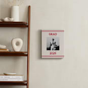"Team Grad: Portrait Framed Photo" - Framed Photo in Cherry by Louise Kay - In a Room