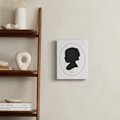 "Cameo Silhouette: Custom Print" - Custom Print in Black by Minted - In a Room