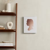 "Custom Silhouette Foil Art" - Custom Foil Print in Rose Gold by Minted - In a Room
