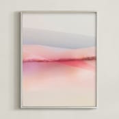 "Sailors Delight" - Art Print in Pink Skies by Karen Kardatzke - Framed