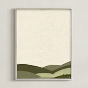 "Meadow Winds" - Art Print in Moonlit Cream by Black Botanic - Framed