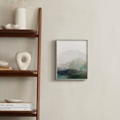 "Finding Balance No. 1" - Art Print in Emerald by Karen Kardatzke - In a Room