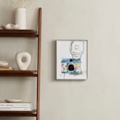 "Wanderlust Camera" - Art Print in Turquoise by Kelsey McNatt - In a Room