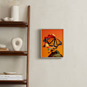 "Monarch Butterflies Sunset" - Art Print in Monarch Orange by Elena Kulikova - In a Room