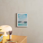 "Sunrise At Sea" - Art Print in Sea Blue by AlisonJerry - In a Room