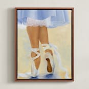 "Ballet du Matin" - Art Print in blue hour by Deborah Chou - Framed Canvas