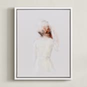 "The Figure" - Art Print in Neutral by Lori Wemple - Framed Canvas
