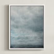 "A Meditation" - Art Print in Meditative Blue by Brian Sostrom - Framed Canvas