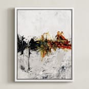 "Le Mirage" - Art Print in Black Grey by Carmen Guedez - Framed Canvas