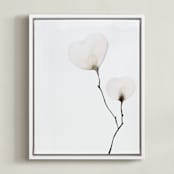 "Mokuren 02" - Art Print in Soft Peach by jinseikou - Framed Canvas