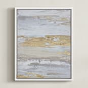 "Malibu Gold No. 1" - Art Print in Soft Neutral by Julia Contacessi - Framed Canvas