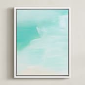"Ke'e Beach" - Art Print in Seagull by Artsy Canvas Girl Designs - Framed Canvas