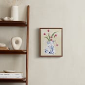 "Toile Blooms 2" - Art Print in Vanilla by Teju Reval - In a Room