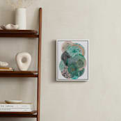 "Grey Thoughts" - Art Print in Teal by Maggie Ramirez Burns - In a Room