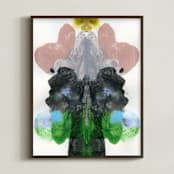 "Beneath" - Art Print in green grass by Lauren Packard - Framed
