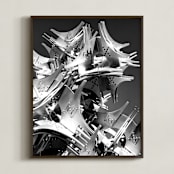 "Sculptured" - Art Print in Aluminum Grey by The Tattered Traveler - Framed