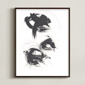 "Analog" - Art Print in Black by Misty Hughes - Framed