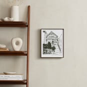 "House: Portrait Custom Print with Text" - Custom Print in Olive Shadow by Minted - In a Room