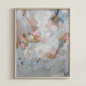 "Silver Lake" - Art Print in warm silver by Marissa DeCinque - Framed