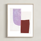 "Shift abstract" - Art Print in Lilac by Francesca Iannaccone - Framed