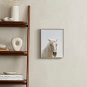 "Horse Series Nº1" - Art Print in Beige by Anne Ciotola - In a Room