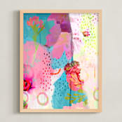 "Fading Memories" - Art Print in Teal by Portia Monberg - Framed