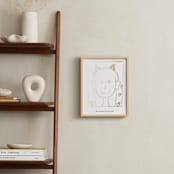 "Your Drawing As Foil Art Print" - Custom Foil Print in Gold by Minted - In a Room