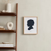 "Silhouette: Custom Print with Text" - Custom Print in Midnight Blue by Minted - In a Room