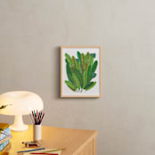 "Banana Leaf Bouquet" - Art Print in Tropical Green by Madeline Trait - In a Room