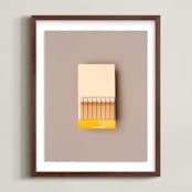 "Unstruck Yellow" - Art Print in Color Match Yellow by Andrew McClintock - Framed