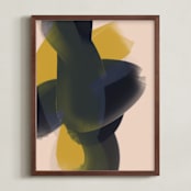 "Consciousness" - Art Print in Golden Velvet by Ashley Ottinger - Framed