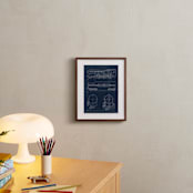 "Train diagram" - Art Print in Navy by Robert and Stella - In a Room