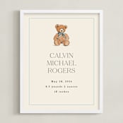 "Baby's Bear: Custom Print" - Custom Print in Frost by Becky Nimoy - Framed