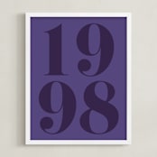 "Your Year: Custom Print" - Custom Print in Midnight Purple by Erica Krystek - Framed