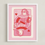 "The Queen: Custom Print" - Custom Print in Bubblegum by Jenna Holcomb - Framed