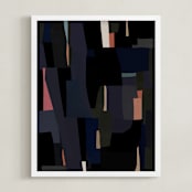 "paper tapestry II" - Art Print in Night by Sumak Studio - Framed